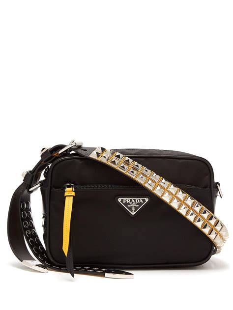 prada cross bag black|prada studded crossbody bag.